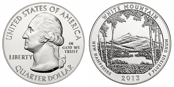 2013 White Mountain 5 Ounce Bullion Coin - 5 oz Silver 