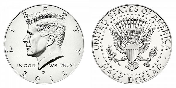 2014 D Silver Uncirculated Kennedy Half Dollar 