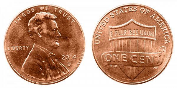 2014 D Lincoln Shield Cent Penny