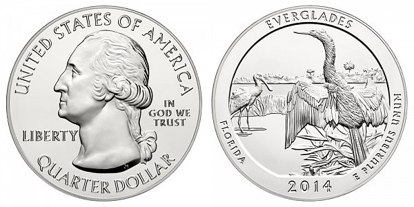 2014 Everglades 5 Ounce Bullion Coin - 5 oz Silver 