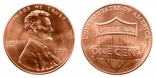 2014 Lincoln Shield Cent Penny 