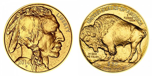 2014 American Gold Buffalo - Bullion $50 1oz One Ounce Gold 