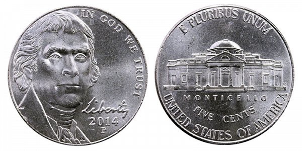 2014 P Jefferson Nickel 