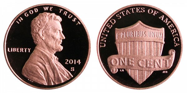 2014 S Lincoln Shield Cent Penny 