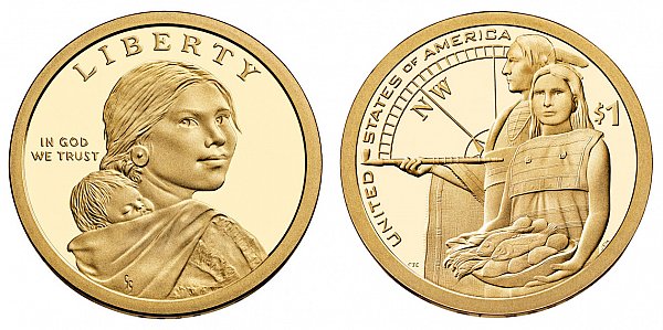 2014 S Proof Sacagawea Native American Dollar Coin - Native Hospitality 