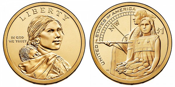 2014 P Sacagawea Native American Dollar Coin - Native Hospitality