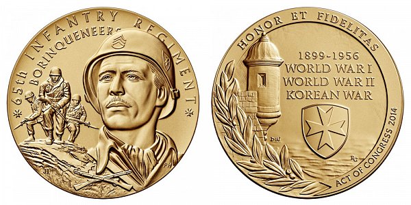 2014 U.S. Army 65th Infantry Regiment Congressional Gold Medal