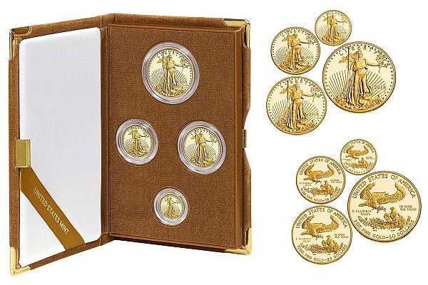 2014 W Gold American Eagle 4-Coin Proof Set 