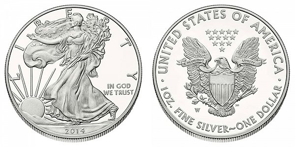 2014 W Proof American Silver Eagle 