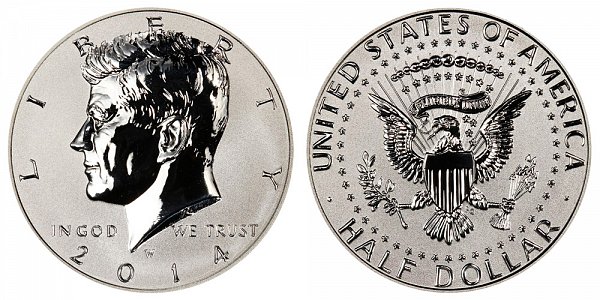 2014 W Silver Reverse Proof Kennedy Half Dollar 