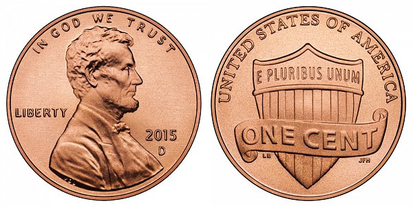 2015 D Lincoln Shield Cent Penny