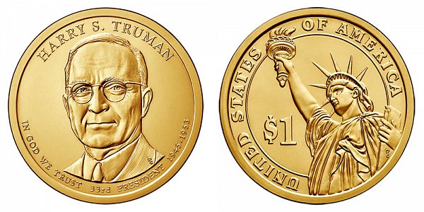 2015 D Harry S. Truman Presidential Dollar Coin 