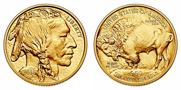 2015 American Gold Buffalo - Bullion $50 1oz One Ounce Gold 