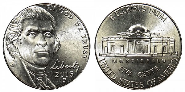 2015 P Jefferson Nickel 