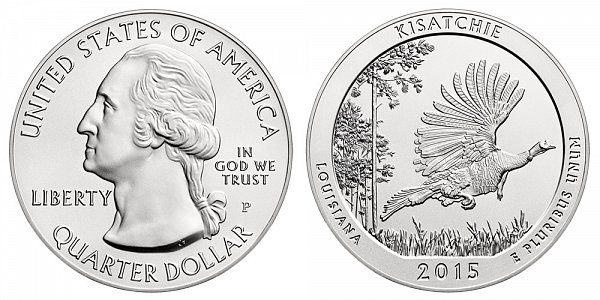 2015 Kisatchie 5 Ounce Burnished Uncirculated Coin - 5 oz Silver 