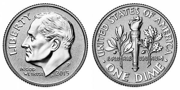 2015 P Reverse Proof Roosevelt Dime 