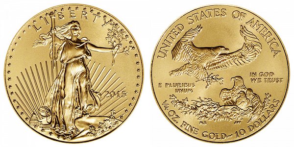 2015 Quarter Ounce American Gold Eagle - 1/4 oz Gold $10 