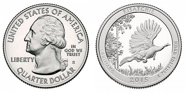 2015 S Proof Kisatchie National Forest Quarter - Louisiana