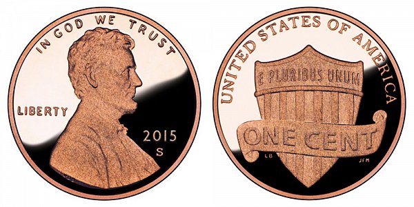 2015 S Lincoln Shield Cent Penny