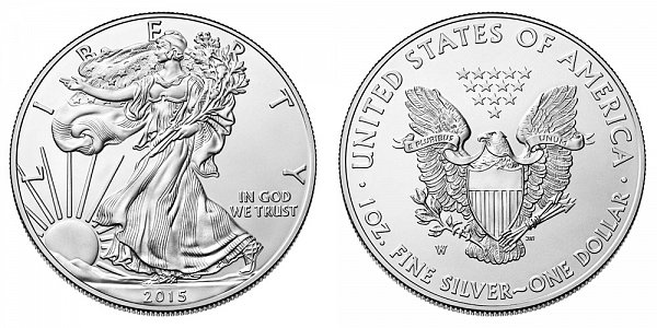 2015 W Burnished American Silver Eagle 