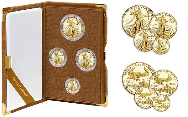 2015 W Gold American Eagle 4-Coin Proof Set