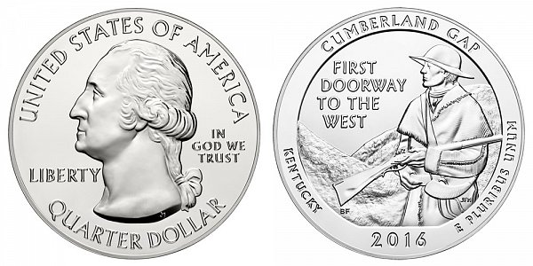 2016 Cumberland Gap 5 Ounce Bullion Coin - 5 oz Silver 