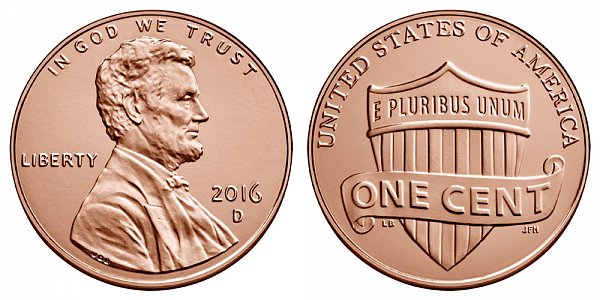 2016 D Lincoln Shield Cent Penny 