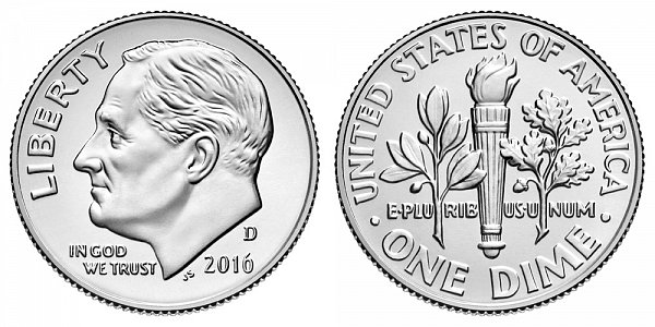 2016 D Roosevelt Dime