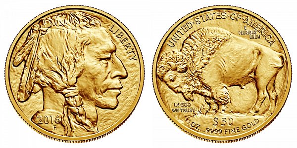 2016 One Ounce Gold American Buffalo - 1 oz Gold $50 