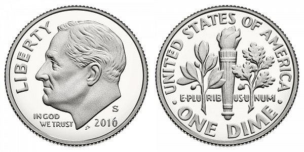 2016 S Silver Proof Roosevelt Dime