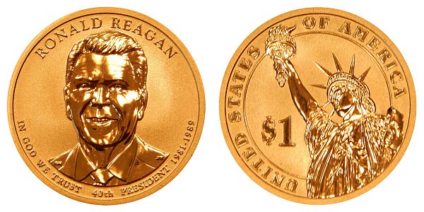 2016 S Reverse Proof Ronald Reagan Presidential Dollar