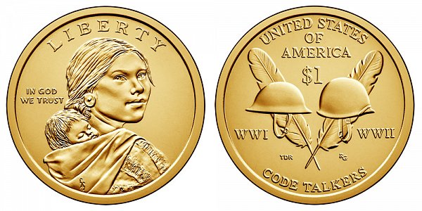 2016 D Sacagawea Native American Dollar - Code Talkers 