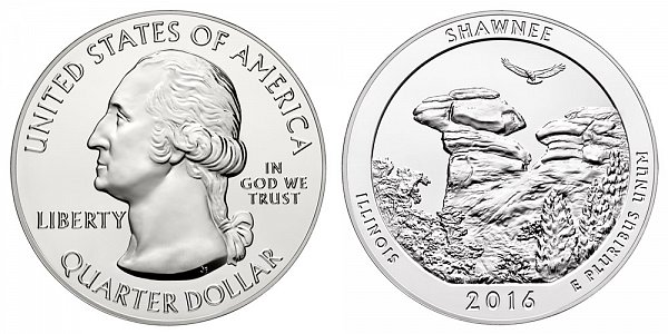 2016 Shawnee 5 Ounce Bullion Coin - 5 oz Silver 