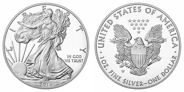 2016 W Bullion American Silver Eagle Proof - 30th Anniversary