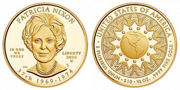 2016 W Proof Patricia Nixon First Spouse Gold Coin