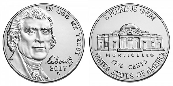 2017 D Jefferson Nickel