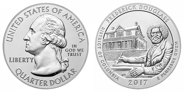 2017 Frederick Douglass 5 Ounce Bullion Coin - 5 oz Silver 