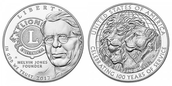 2017 Lions Club Commemorative Silver Dollar