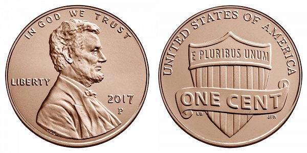 2017 P Lincoln Shield Cent Penny 