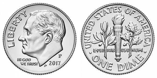 2017 P Roosevelt Dime 