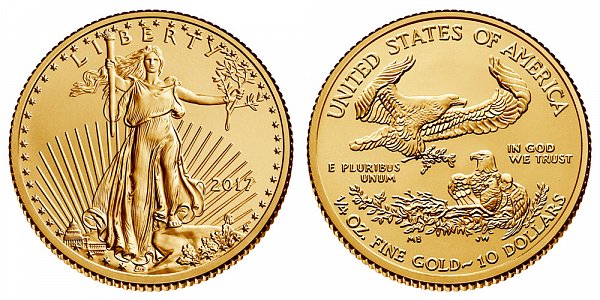 2017 Quarter Ounce American Gold Eagle - 1/4 oz Gold $10 