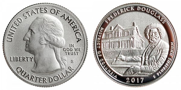 2017 S Enhanced Uncirculated Frederick Douglass National Historic Site Quarter - District of Columbia