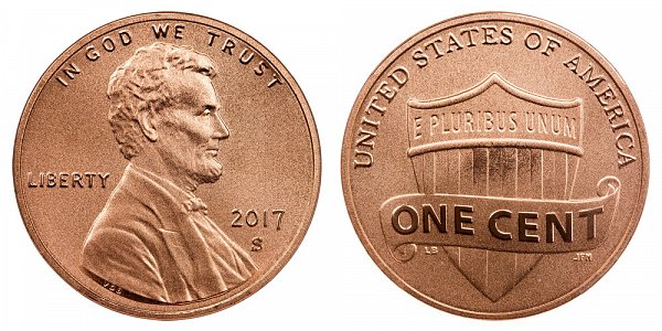 2017 S Enhanced Uncirculated Lincoln Shield Cent Penny 
