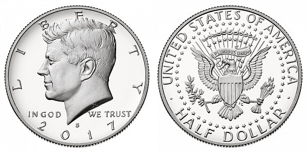 2017 S Silver Proof Kennedy Half Dollar 