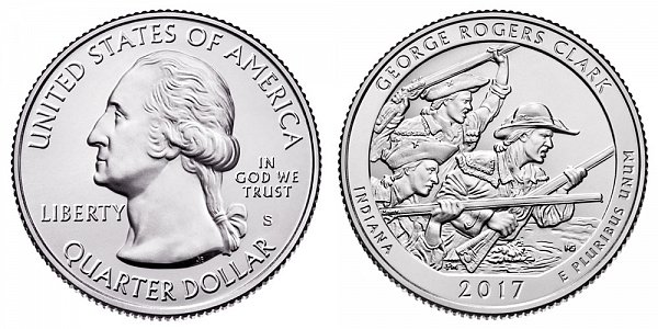 2017 S Uncirculated George Rogers Clark National Historical Park Quarter - Indiana