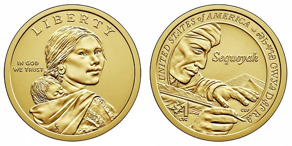 2017 P Sacagawea Native American Dollar - Sequoyah 