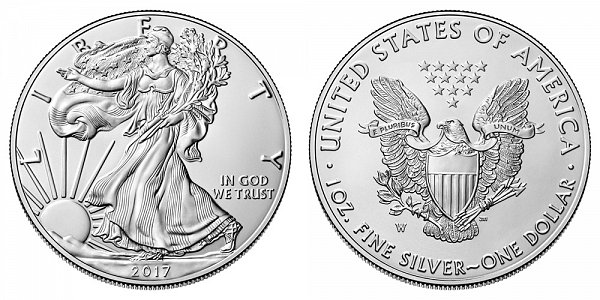 2017 W Burnished Uncirculated American Silver Eagle 