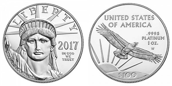 2017 W Proof One Ounce American Platinum Eagle - 1 oz Platinum $100 