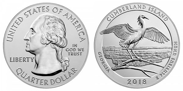 2018 Cumberland Island 5 Ounce Bullion Coin - 5 oz Silver 
