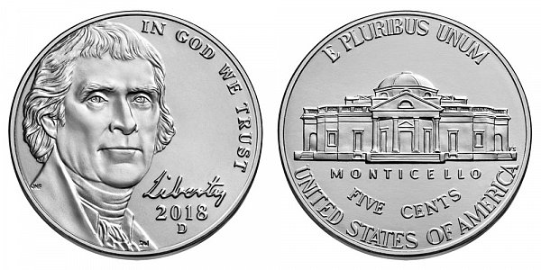 2018 D Jefferson Nickel 